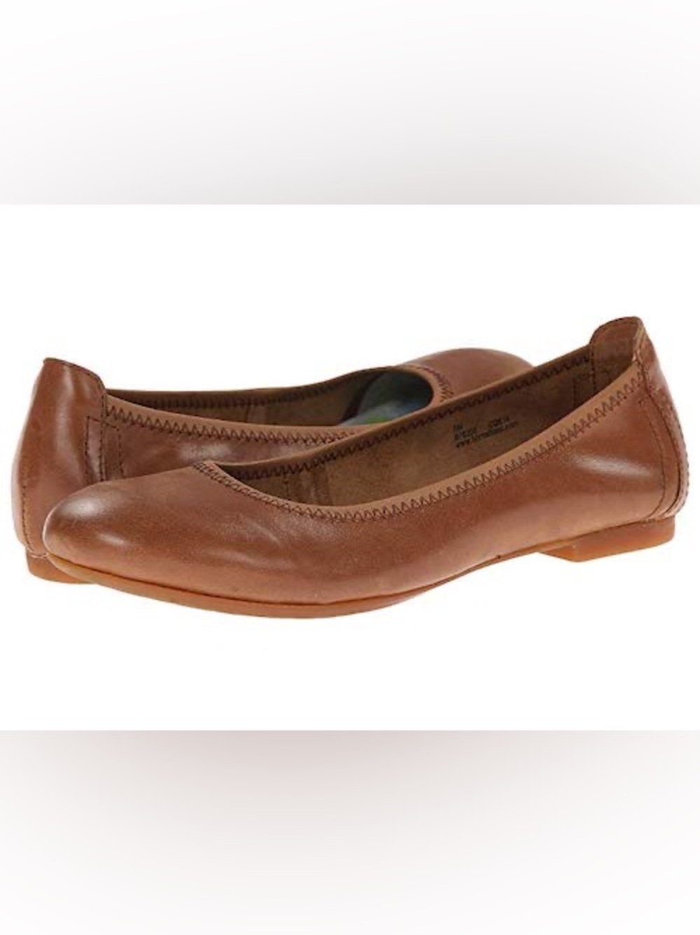 Born Julianne Leather Ballet Flats Womens 8 Brown Round Toe